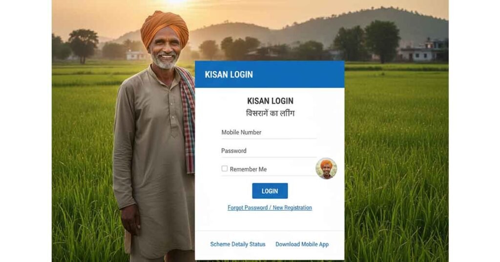 PMFBY official portal dashboard for farmer login