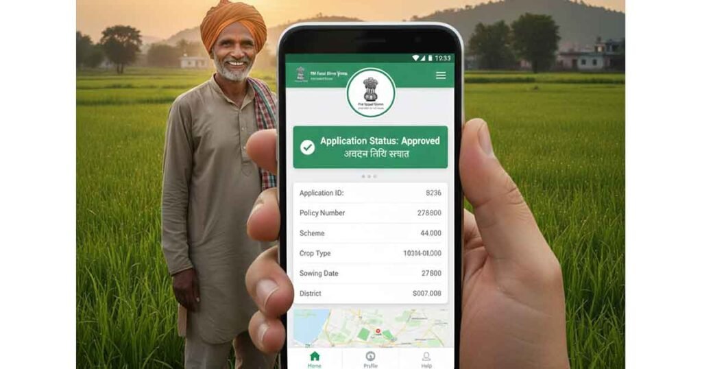 Pm Fasal Bima Yojana Status check success message