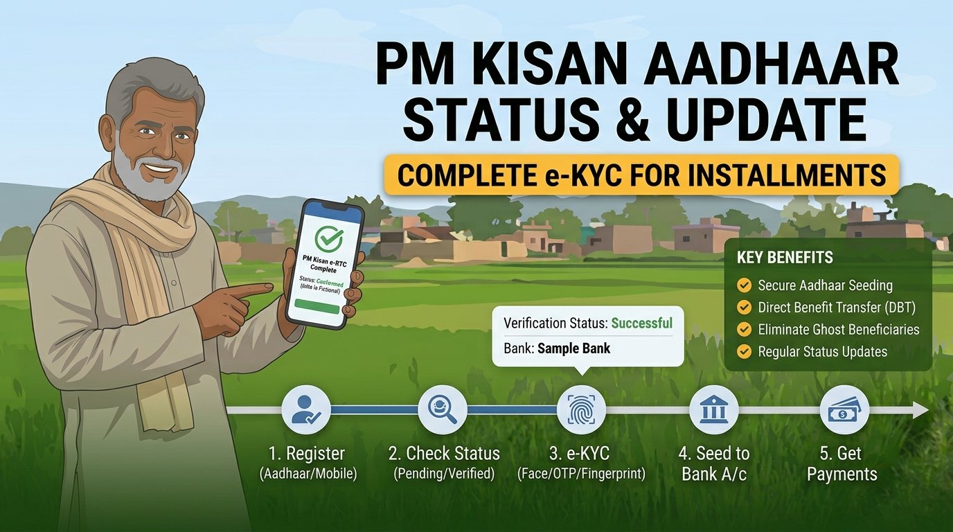 PM Kisan Status Check Aadhaar: Easy Guide 2025 2 Aadhaar and Mobile Verification