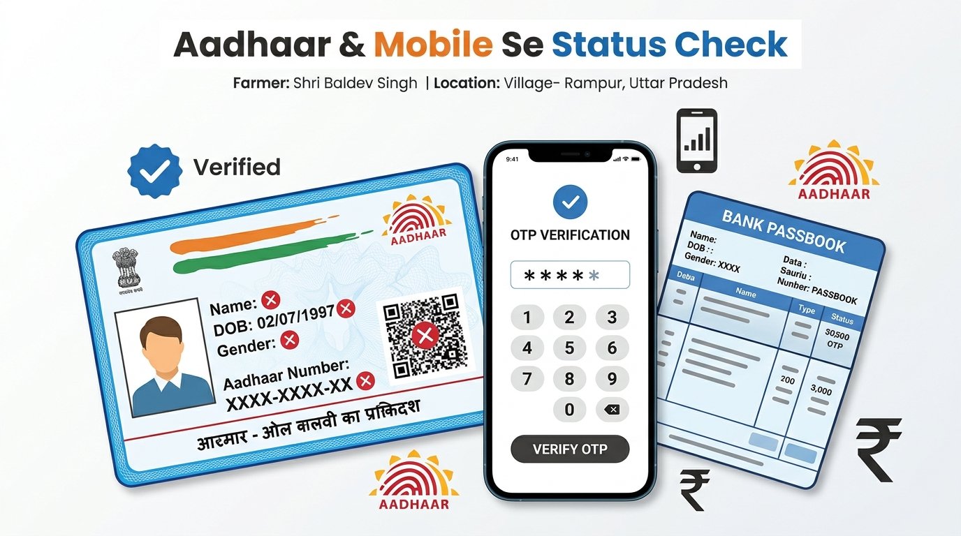 PM Kisan Status Check Aadhar Card Mobile Number 2 Aadhaar and Mobile Verification