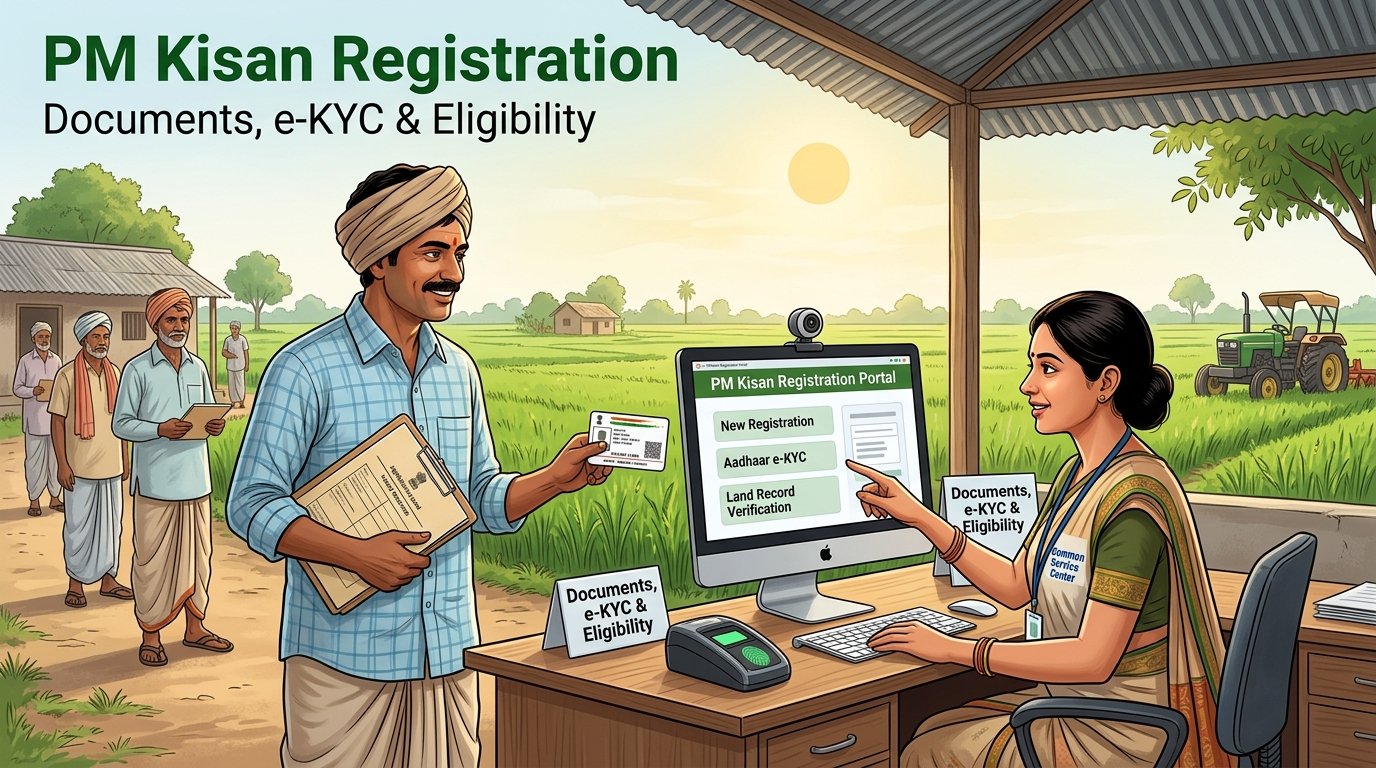 PM Kisan Nidhi Yojana: Eligibility, Status & Apply 3 Farmer Registration and e-KYC