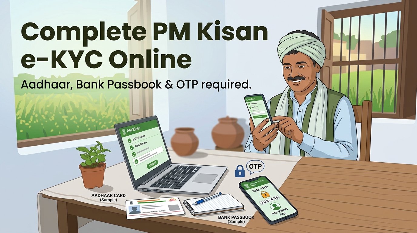 PM Kisan Yojana KYC: Online e-KYC, Status & Payment Guide 2 Online e-KYC Process