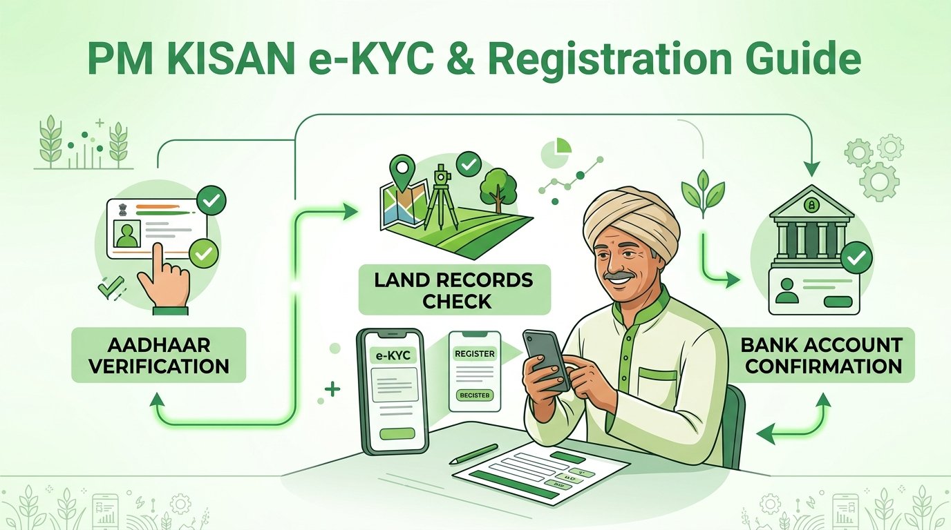 PM Kisan Yojana Status Check, Balance and Payment Guide 3 PM KISAN Registration and e KYC