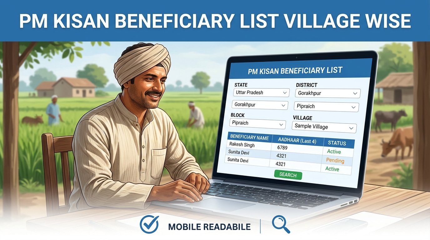 PM Kisan Beneficiary List: Check Your Name Online 2 Village-Wise Beneficiary List
