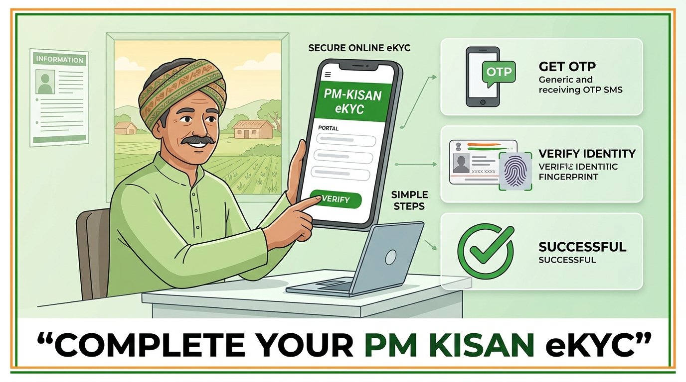 PM Kisan eKYC Online: Status Check & Complete Guide 2 e-KYC Step-by-Step Guide