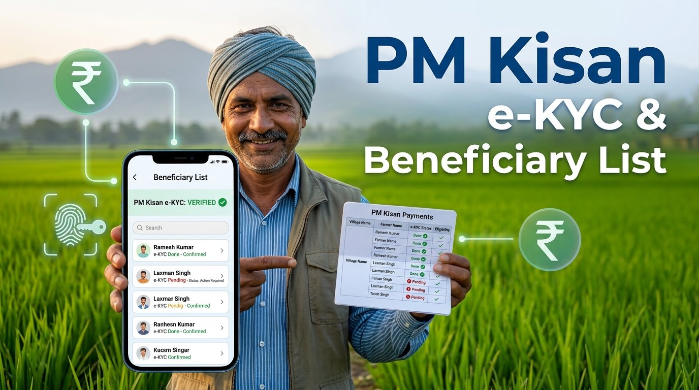 PM Kisan 22th Installment Date 2026 Hindi: Latest Update 3 e-KYC and Beneficiary Guide