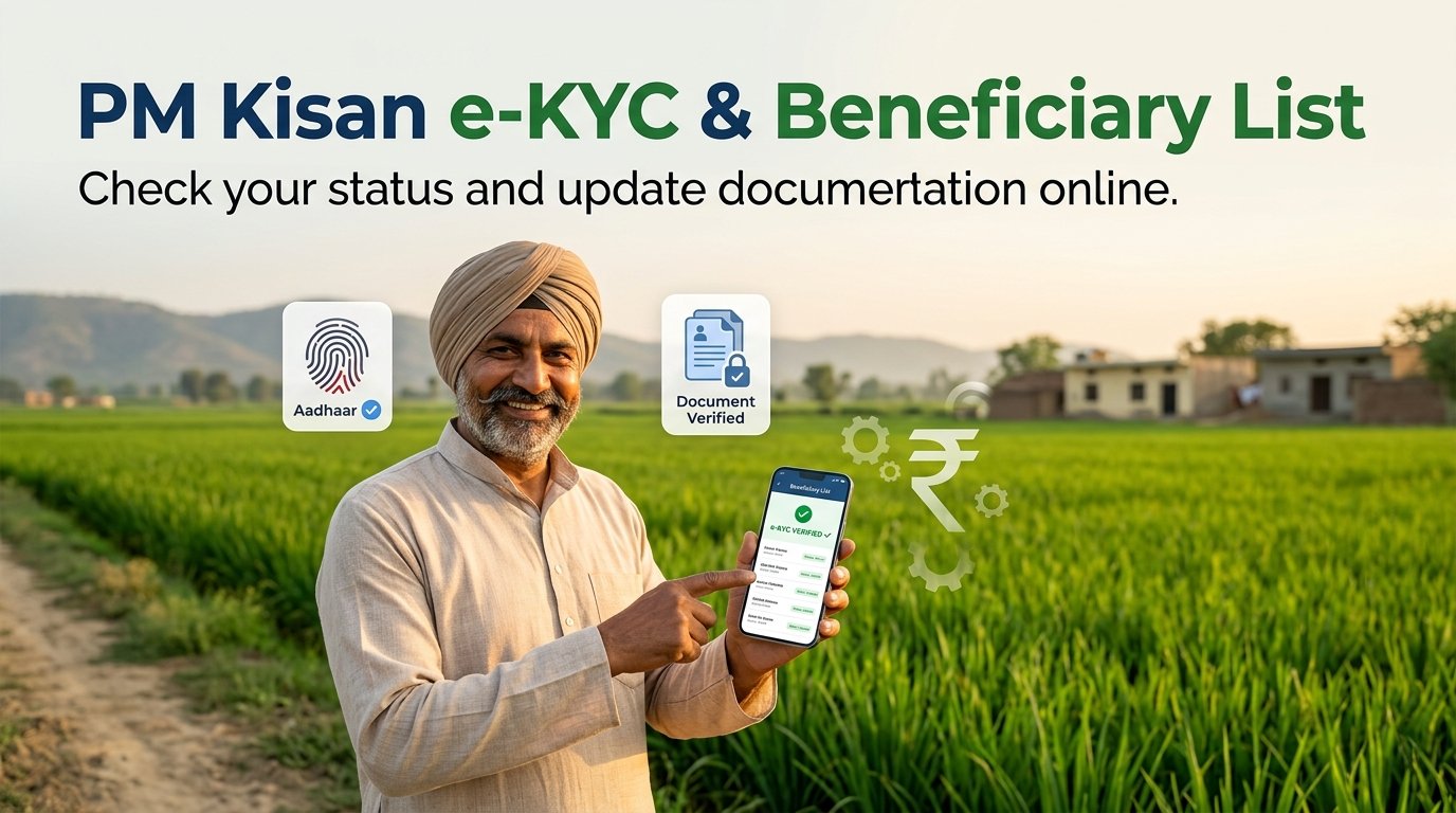 PM Kisan 22th Installment Date Update: Full Guide 3 e-KYC and Beneficiary List