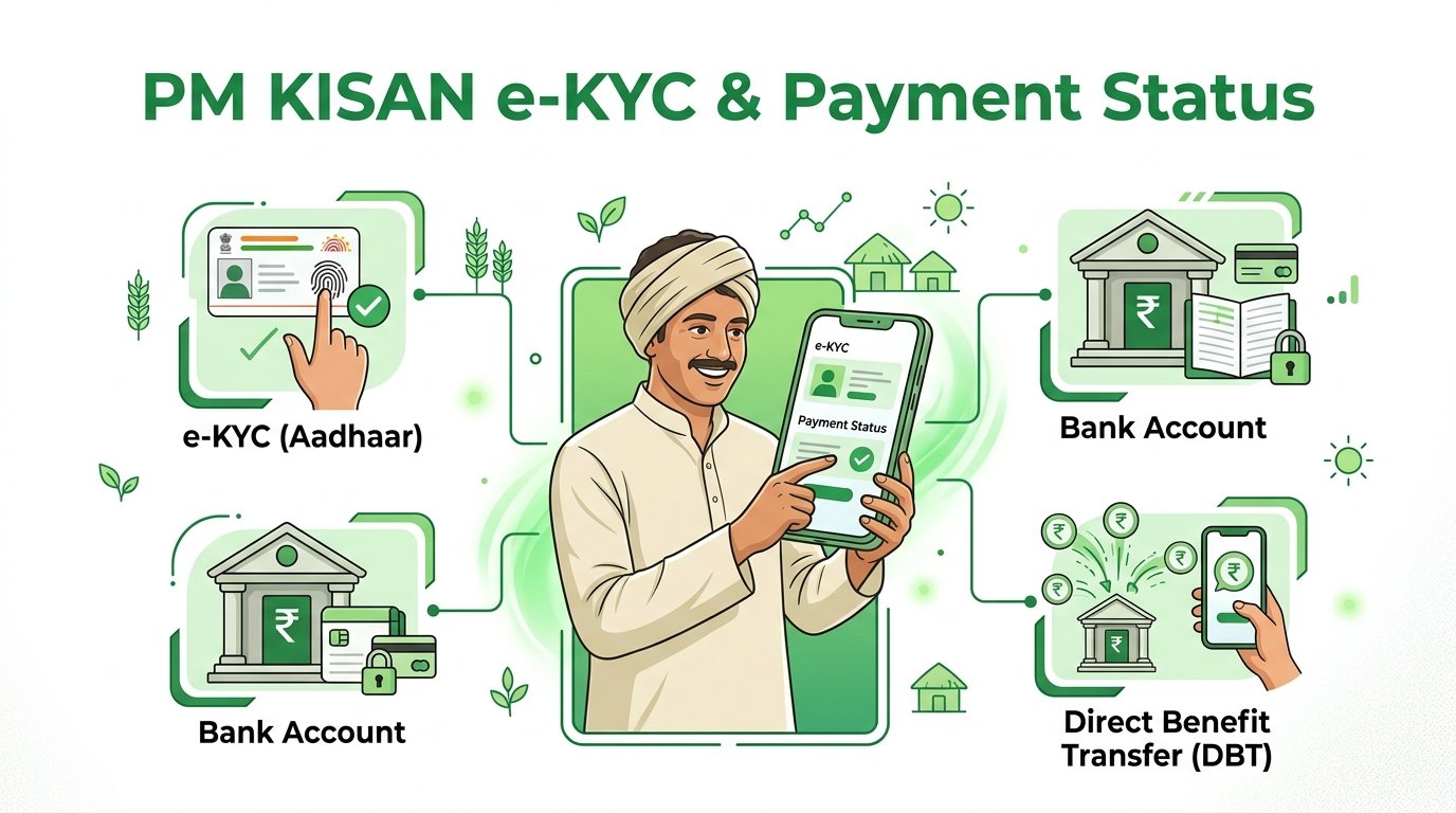 PM Kisan 22th Installment Date, Status and Latest Update 3 e KYC and Payment Status Guide